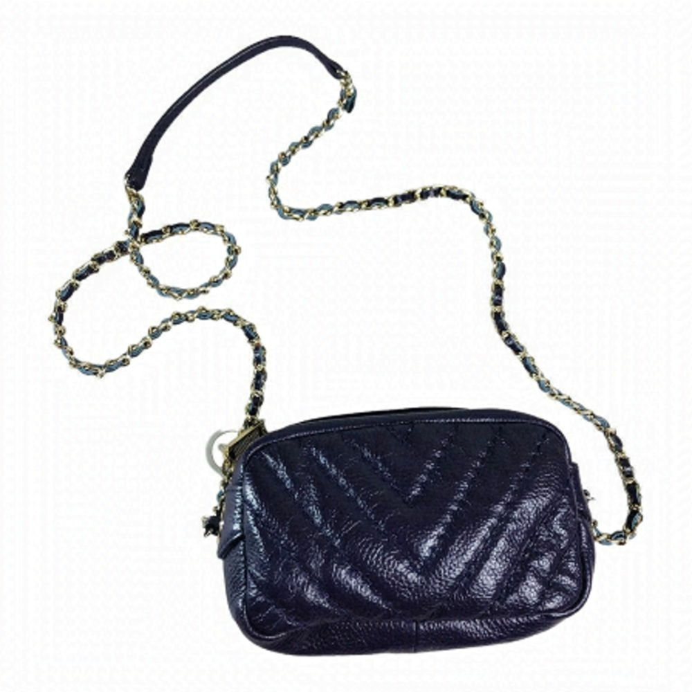 Zenith Handbags Purple Quilted Leather Handbag Purse